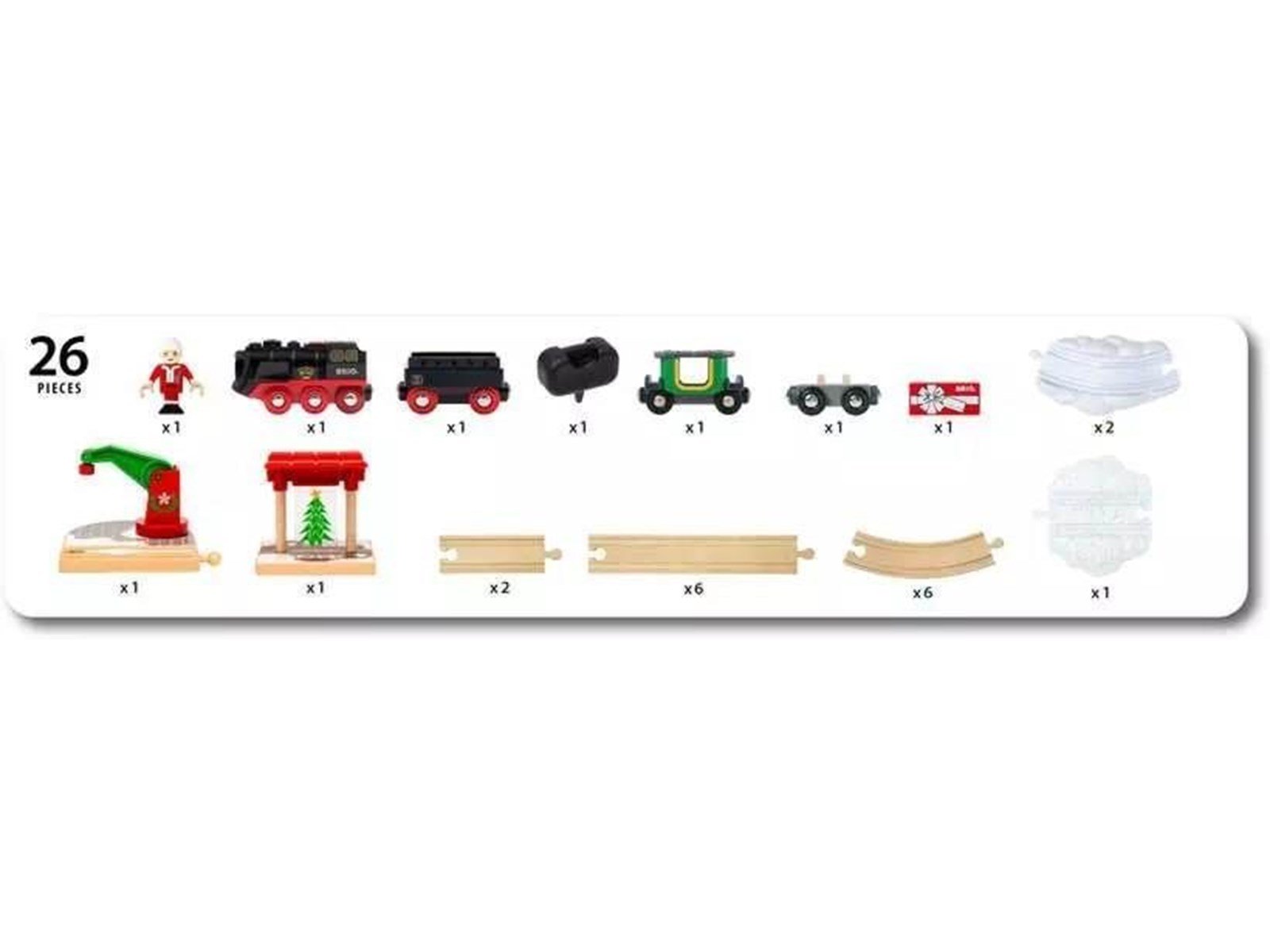 Brio 36014 Christmas Steaming Train Set Brio 36014 Christmas Steaming Train Set